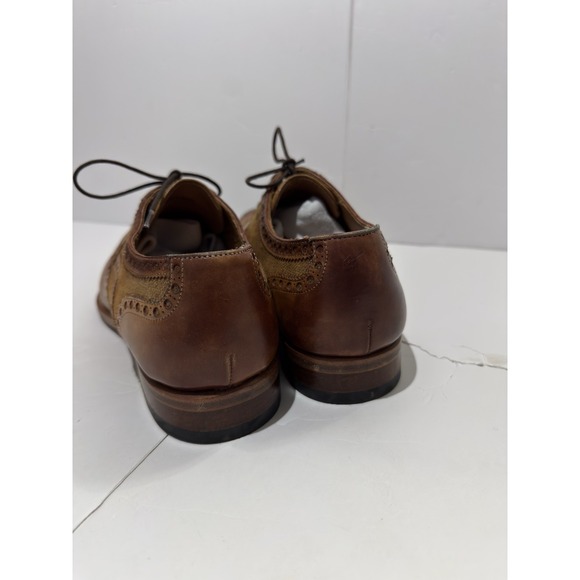 Magnanni Artea Spectator Burlap Brogue Wingtip Loafers 15113 Men's Size 9 Dress - Picture 11 of 14